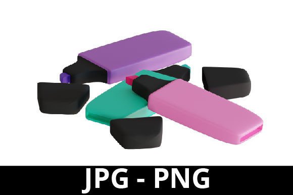 3D Rendered Highlighter: Perfect for Desi Projects