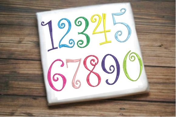 Beautiful Small Numbers Monogram 1 to 0: Elevating Personalized Textile Design