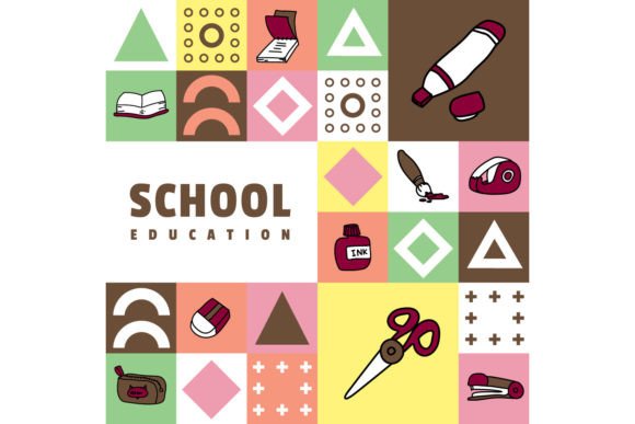 Elevating Institutional Identity with Flat Square School Education Banner Art
