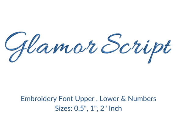 Elevating Textile Art with Glamor Script Fonts Embroidery Design