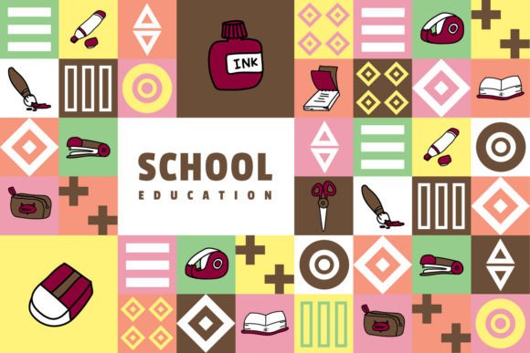 Enhancing Visual Communication with Simple Flat Design School Education Art