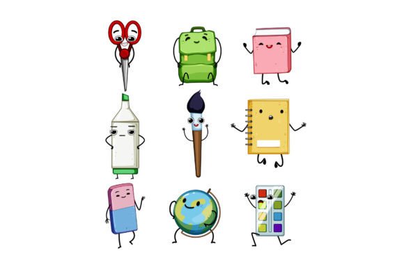 Evaluating the Stationery Character Set Cartoon Vector for Educational and Creative Projects