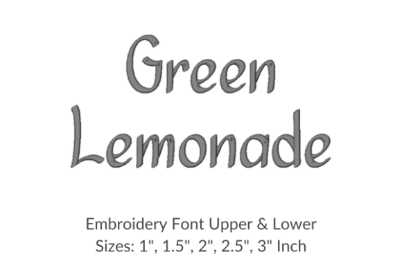 Green Lemonade Font Embroidery Design: A Versatile Script for Personalized Textiles