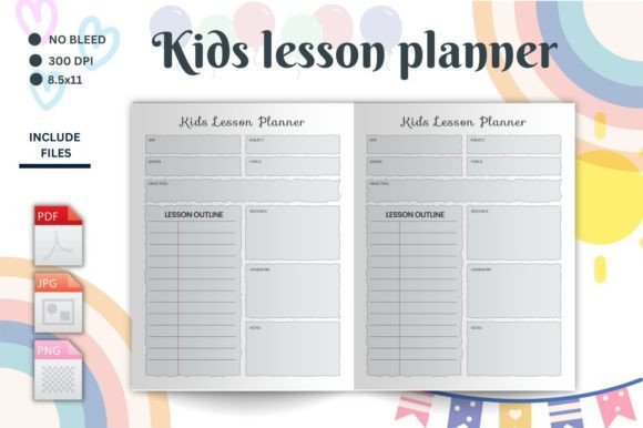 Kids Lessons Planner KDP Interior