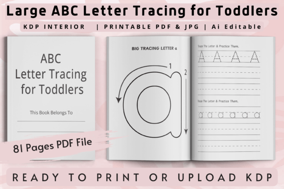 Large ABC Letter Tracing for Toddlers