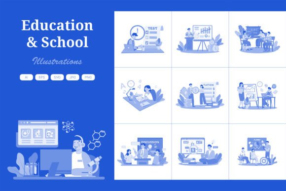 M712 School Education Illustration