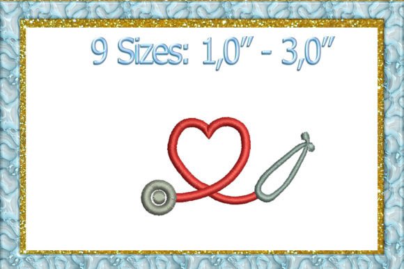 Mini Stethoscope Embroidery Design