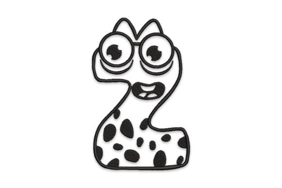 Monster Alphabet Letter Z: A Whimsical Embroidery Design