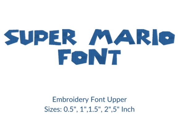 Super Mario Font Embroidery Design: A Nostalgic Stitch